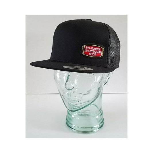 MBSS Black Cotton Front Flat Bill Snapback Trucker Hat 2018